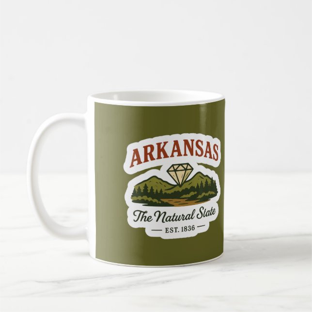 Arkansas - The Natural State Mug Kaffemugg (Vänster)
