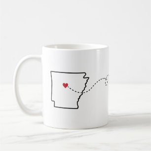 Arkansas till Minnesota - Heart2Heart Coffee Mugg