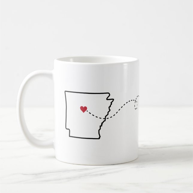 Arkansas till Minnesota - Heart2Heart Coffee Mugg (Vänster)