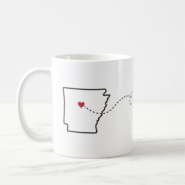 Arkansas till Texas - Heart2Heart Coffee Mugg (Vänster)