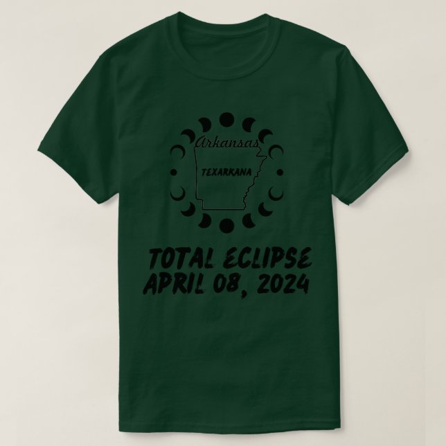 Arkansas Total Eclipse 2024 TShirt T Shirt (Design framsida)