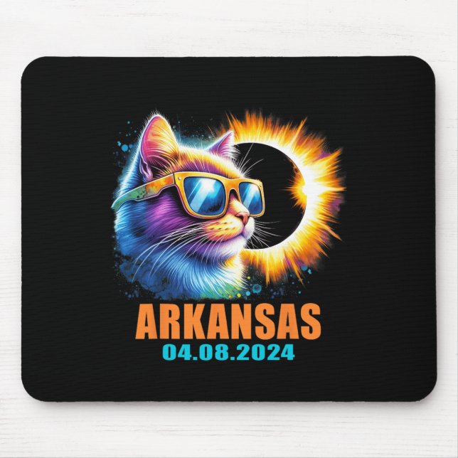 Arkansas Total Solar Eclipse 2024 Cat Solar Eclips Musmatta (Framsidan)