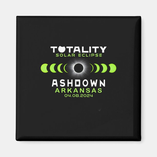 Arkansas Total Solar Eclipse 2024 Magnet (Framsidan)