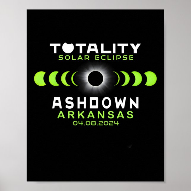 Arkansas Total Solar Eclipse 2024 Poster (Framsidan)