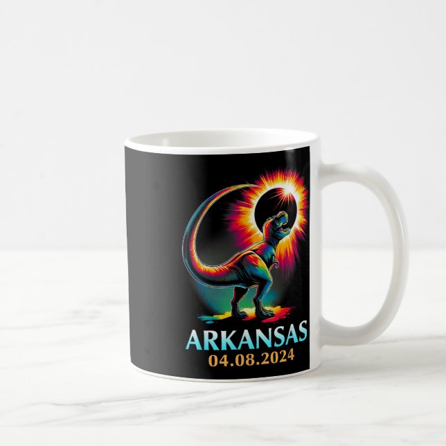 Arkansas Totality Total Solar Eclipse 2024 T Rex D Kaffemugg (Höger)