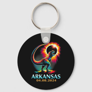 Arkansas Totality Total Solar Eclipse 2024 T Rex D Nyckelring