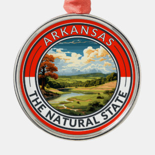 Arkansas Travel Art Badge Julgransprydnad Metall