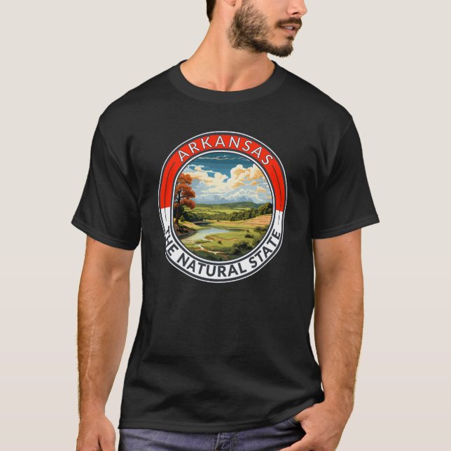 Arkansas Travel Art Badge T Shirt (Framsida)