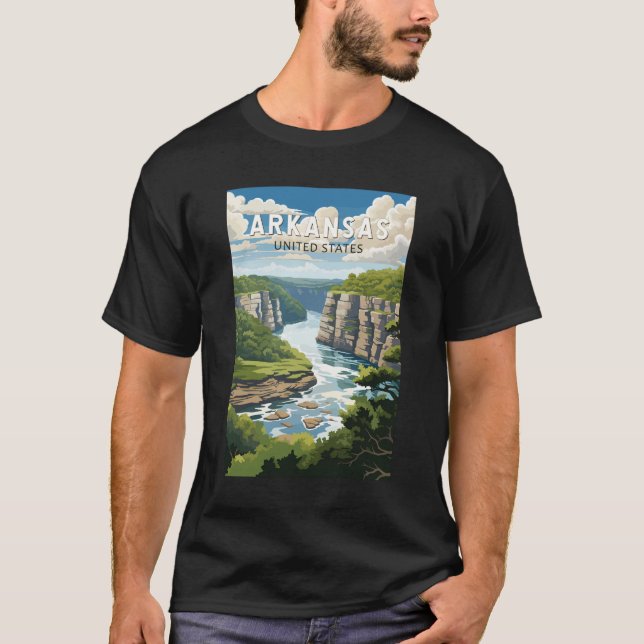 Arkansas Travel Art Vintage T Shirt (Framsida)