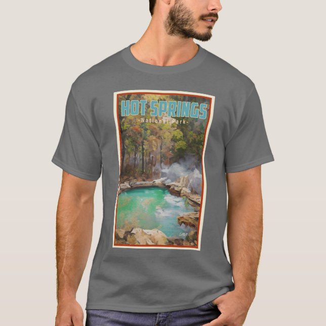 Arkansas Travel Hett Vår nationalparken Hett Spri T Shirt (Framsida)