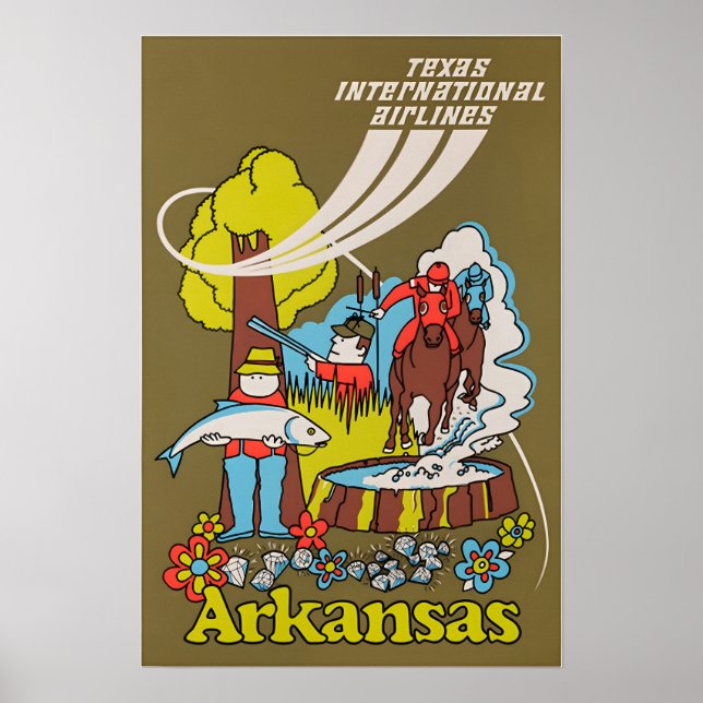 Arkansas Tryck Resa Affisch Konst  (Framsidan)