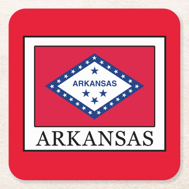 Arkansas Underlägg Papper Kvadrat (Framsidan)