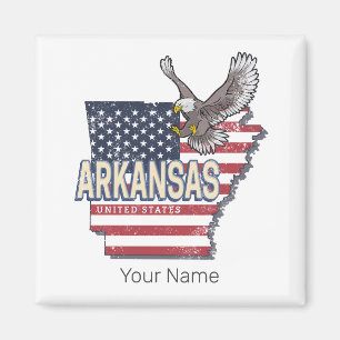Arkansas United Stater Retro Karta Vintage USA Magnet