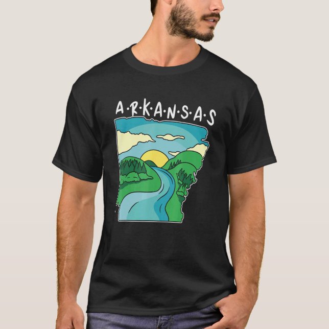 Arkansas US State Vacation T Shirt (Framsida)