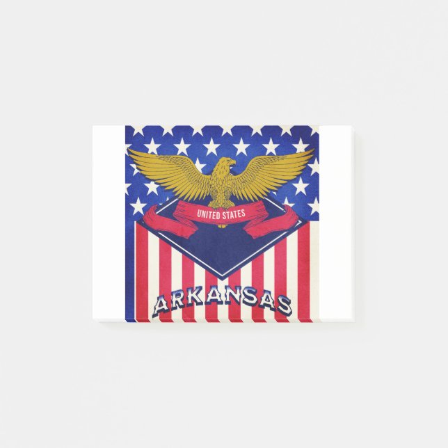 Arkansas USA flagga Post-it Block (Framsida)