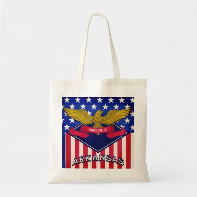 Arkansas USA flagga Tygkasse (Framsidan)
