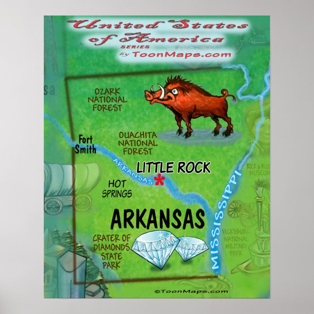 Arkansas USA Poster (Framsidan)