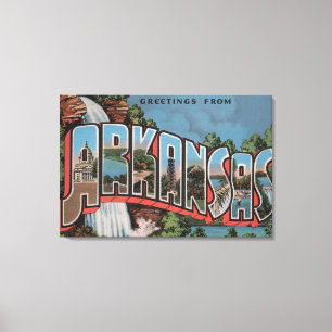 Arkansas (vattenfallplats) - stora brevplatser canvastryck
