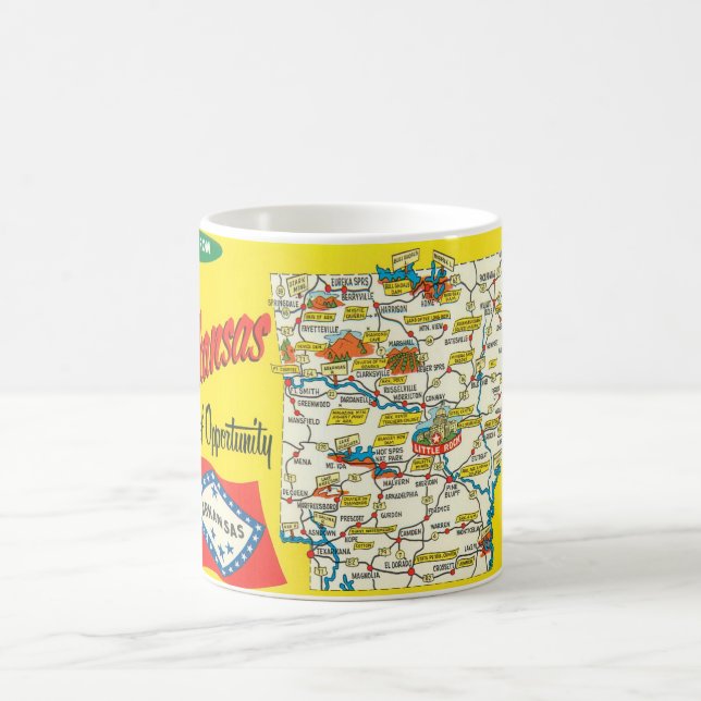 Arkansas Vintage Väggkarta Mugg (Center)