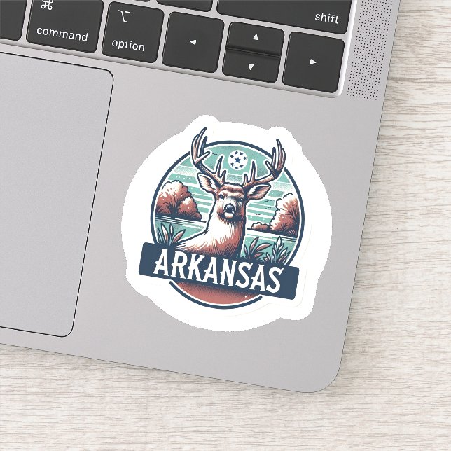 Arkansas, vit hjort, klistermärken (Detalj)