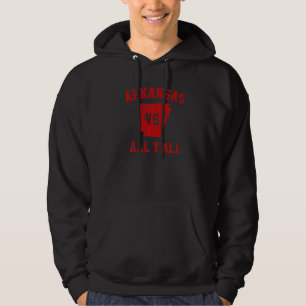 Arkansas vs All Yall för y'all Vintage Män Kvinnor Hoodie