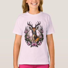Arkansas White-tailed Deer With Apple Blossom T Shirt