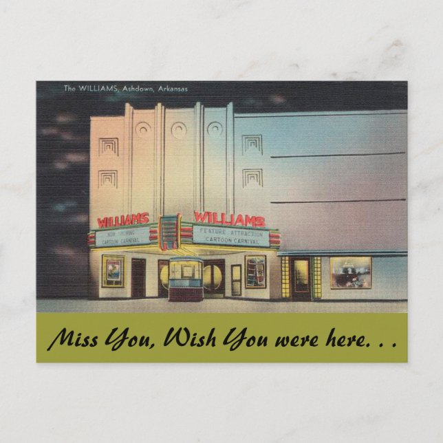 Arkansas, Williams Theater Vykort (Framsida)