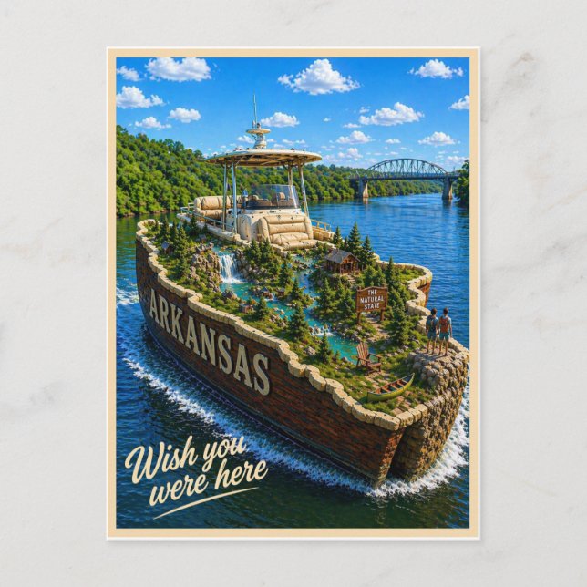 Arkansas | Wish You Were Here | Statserie Vykort (Framsida)