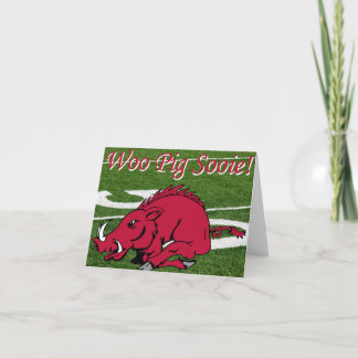 Arkansas Woo Gris Sooie Note Card Anteckningskort