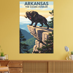 Arkansas WPA Ozark Howler Resor & Turism Canvastryck