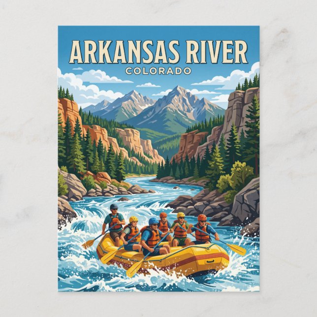 Arkansasfloden Colorado Vykort (Framsida)