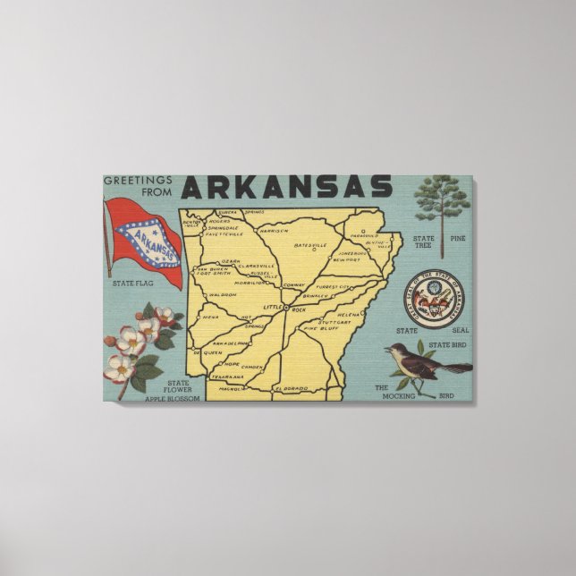 ArkansasLarge Brev ScenesArkansas 2 Canvastryck (Framsida)