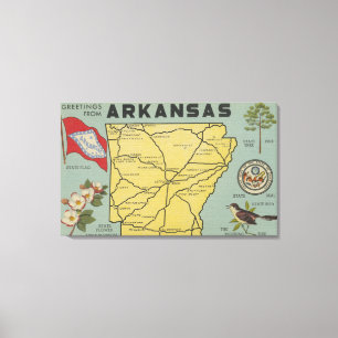 ArkansasLarge brev ScenesArkansas Canvastryck