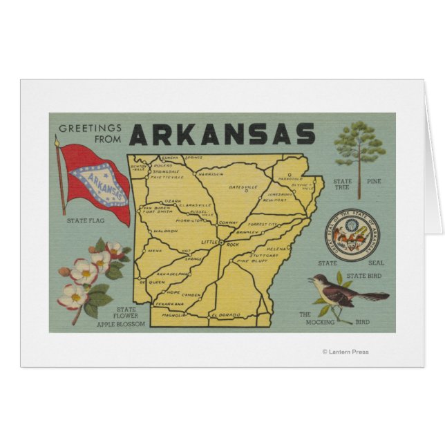 ArkansasLarge Brev ScenesArkansas Hälsningskort (Framsidan Horizontal)