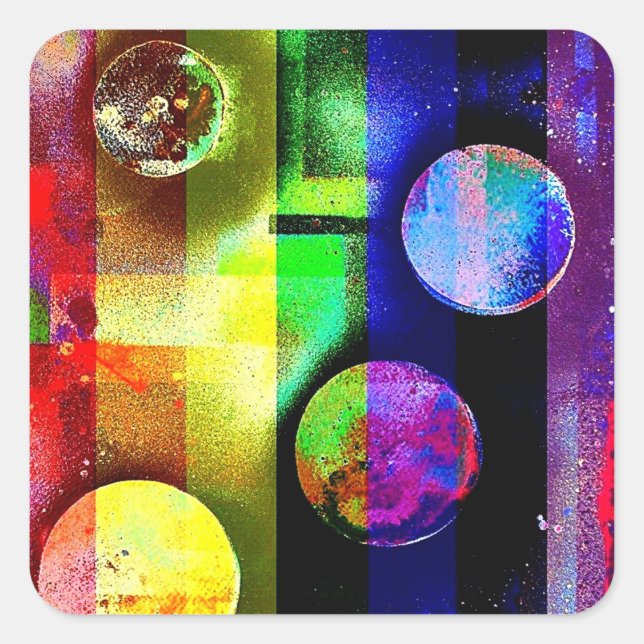 Arkbaleno 136 fyrkantigt klistermärke (Framsida)