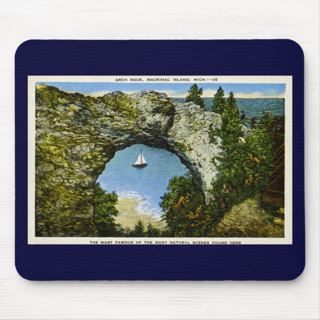 Ärke- stenMackinac ö, Michigan Musmatta (Framsidan)