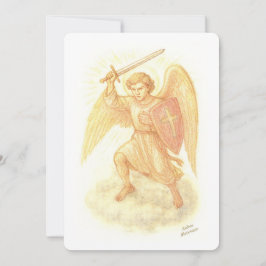 Ärkeängel med svärd inbjudningar