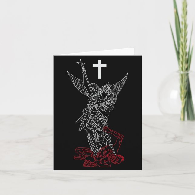Ärkeängel Mikael besegrar Satan Kort (Framsida)