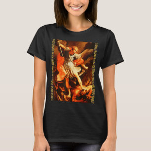 Ärkeängel Mikael besegrar Satan krigare T Shirt