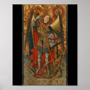 Ärkeängel Mikael besegrar Satan Kristus Poster