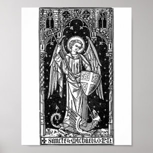 Ärkeängel Mikael besegrar Satan Kristus Poster