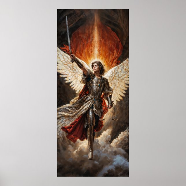 Ärkeängel Mikael gudomlig beskyddare Poster (Framsidan)