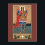 Ärkeängel Mikaels bönekort Vykort<br><div class="desc">Troparion för de kroppslösa makterna är tryckt på baksidan.</div>