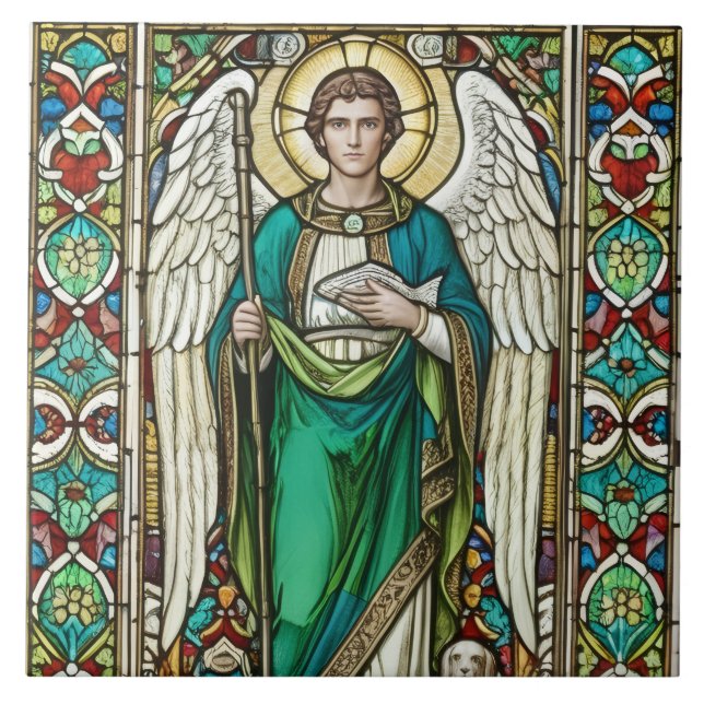 Ärkeängel Rafael - Ängel Rafael Kakelplatta (Framsidan)
