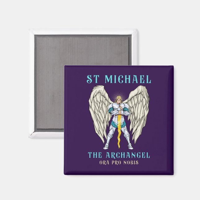 Ärkeängel Sankt Mikael Magnetiska Katolska Bön Magnet (Front/Back)