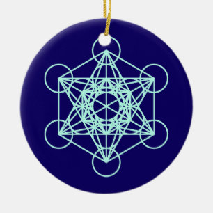 ÄrkeängelMetatron cirklar sakral geometri Julgransprydnad Keramik