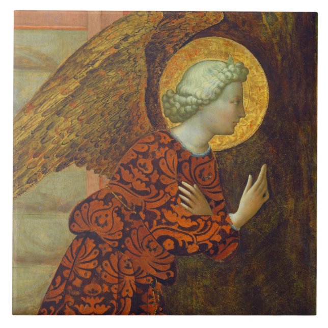 Ärkeängeln Gabriel, C. 1430 (tempera på panel) Kakelplatta (Framsidan)