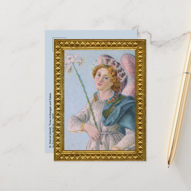 Ärkeängeln Gabriel (detalj; M 017) Vykort (Fram/Back In Situ)