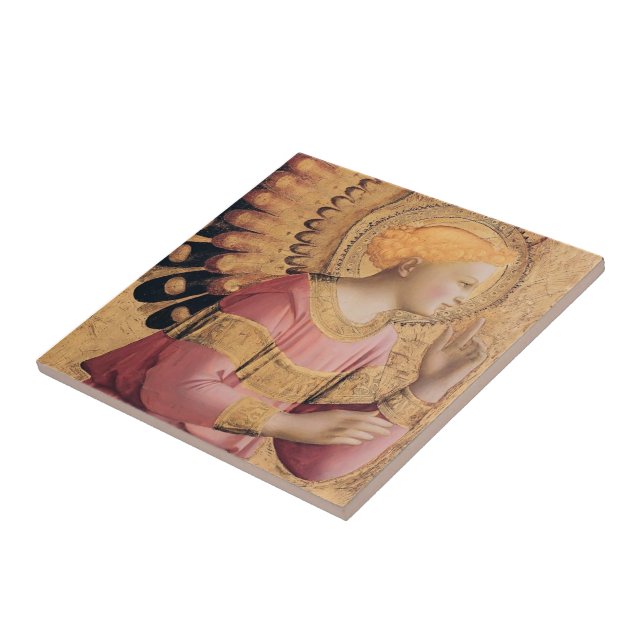 Ärkeängeln Gabriel för Fra Angelico- bebådar Kakelplatta (Sidan)