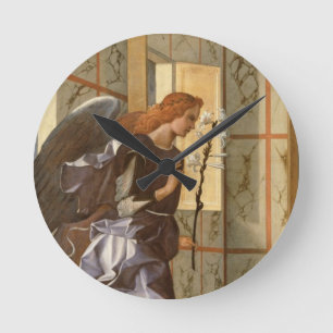 Ärkeängeln Gabriel, från den dipty annunciation Rund Klocka